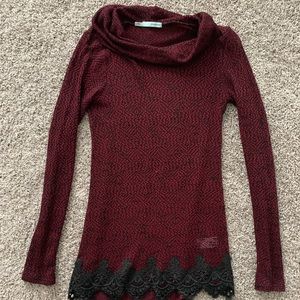 Cute Sweater with lace detail!